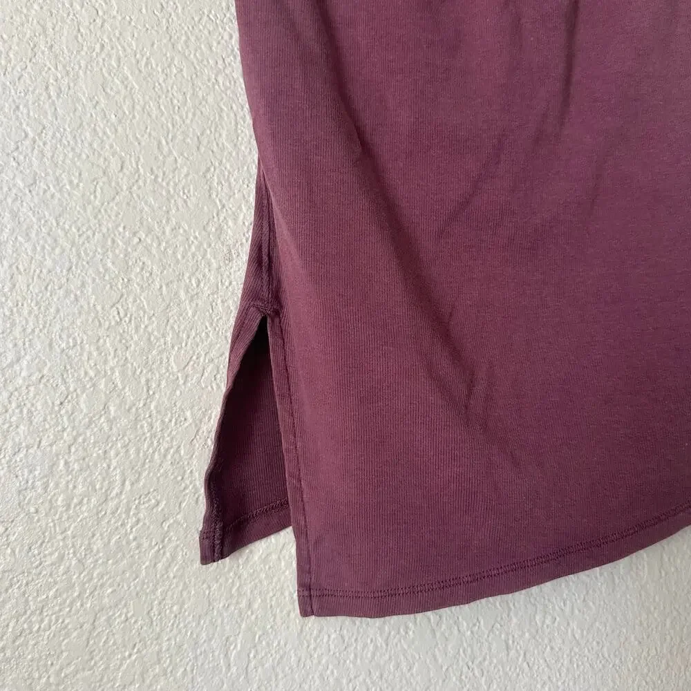 Free People We The Free Lola Side Tube Top with Asymmetric Hem Mauve